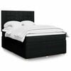 vidaXL Boxspringbett mit Matratze Schwarz 140x190 cm Stoff
