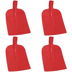 vidaXL Schaufelkopf 4 pcs Rot 32 x 24,5 cm Pulverbeschichteter Stahl