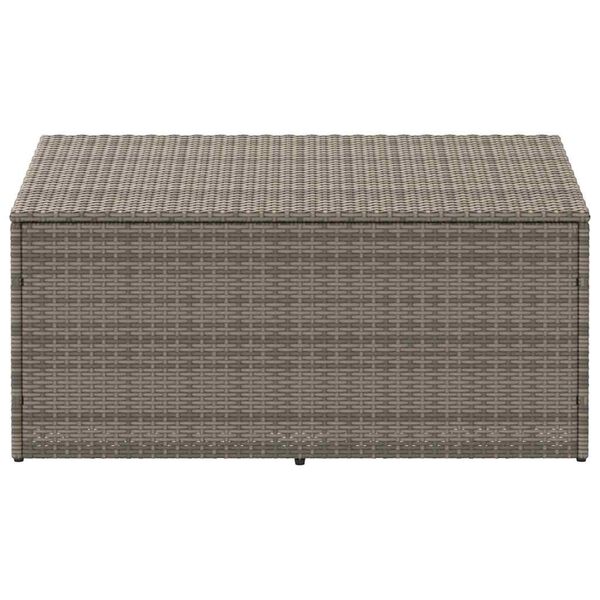vidaXL Garten-Aufbewahrungsbox Grau 110 x 50 x 58 cm Poly Rattan