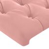vidaXL Boxspringbett mit Matratze Rosa 140x200 cm Samt