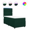 vidaXL Boxspringbett mit Matratze Dunkelgr&uuml;n 80x200 cm Samt
