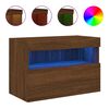 vidaXL TV-Wandschrank mit LED-Leuchten Braun Eichen-Optik 60x30x40 cm