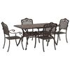 vidaXL Garten Essgruppe 5 pcs Bronze Aluminium