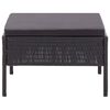 vidaXL 3-tlg. Garten-Lounge-Set mit Auflagen Poly Rattan Schwarz