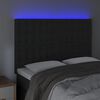 vidaXL LED Kopfteil Schwarz 144x5x118/128 cm Samt