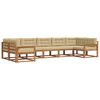 vidaXL Outdoor-Sofagarnitur mit Kissen 7 pcs Natur und Beige
