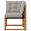 vidaXL Outdoor Ecksofa Massivholz Akazie und Textilene-Stoff Natur