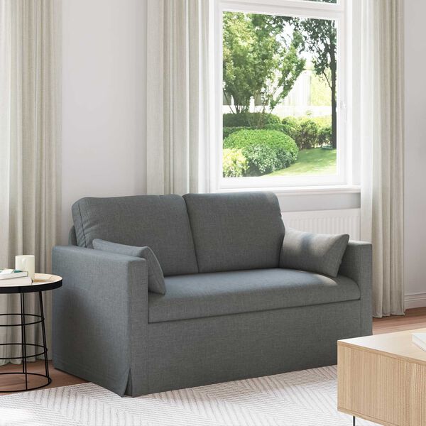 vidaXL Sofa 120cm Dunkelgrau Metall