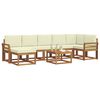 vidaXL Outdoor-Sofagarnitur mit Kissen 8 pcs Natur und Creme
