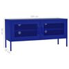 vidaXL TV-Schrank Marineblau 105x35x50 cm Stahl