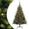 vidaXL K&uuml;nstlicher geflammter Weihnachtsbaum 150 LEDs Gr&uuml;n 120 cm