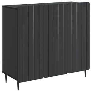 vidaXL Sideboard Schwarz 89 x 34,5 x 82 cm Holzwerkstoff