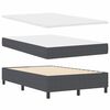 vidaXL LED Boxspringbett Dunkelgrau und Wei&szlig; 120 x 190 cm Cordstoff