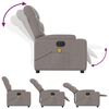 vidaXL Massagesessel Elektrisch Taupe Stoff