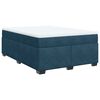 vidaXL Boxspringbett mit Matratze Dunkelblau 140x200 cm Samt