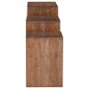 vidaXL Akzenttisch mit Regal 3 pcs Braun Massives Mahagoni Holz