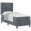 vidaXL Boxspringbett mit Matratze Dunkelgrau 80 x 200 cm Samt