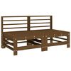 vidaXL Garten-Mittelsofas 2 Stk. Honigbraun Massivholz Kiefer