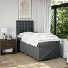 vidaXL Boxspringbett mit Matratze Dunkelgrau 90x190 cm Stoff
