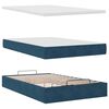 vidaXL Ottoman-Bett mit Matratzen Dunkelblau 120x200 cm Samt