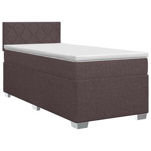 vidaXL Boxspringbett mit Matratze Dunkelbraun 80 x 200 cm Stoff