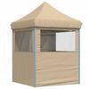 vidaXL Partyzelt Faltbar Pop-Up mit 4 Seitenteilen Beige