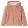 vidaXL Kinder-Kapuzenjacke Teddy-Kunstpelz Heller Cognac 92