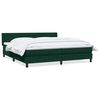 vidaXL Boxspringbett mit Matratze Dunkelgr&uuml;n 180x220 cm Samt