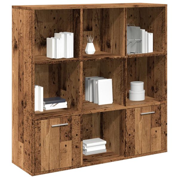 vidaXL B&uuml;cherschrank Altholz-Optik 98x29x97,5 cm Holzwerkstoff