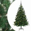 vidaXL K&uuml;nstlicher Weihnachtsbaum mit Weihnachtskugel 150 cm 150 LEDs