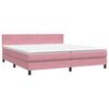 vidaXL Boxspringbett mit Matratze Rosa 200x210 cm Samt