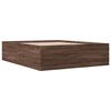 vidaXL Bettgestell Braun Eichen-Optik 150x200 cm Holzwerkstoff