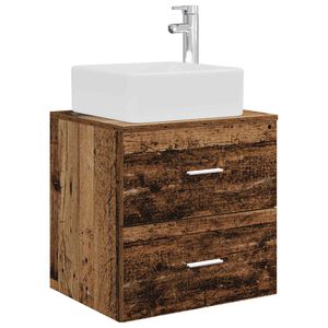 vidaXL Wandmontierte Waschtisch Altholz 53 x 34,5 x 63 cm