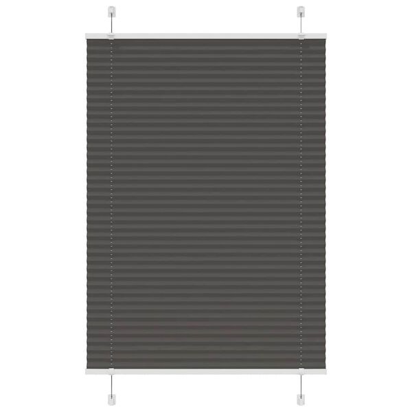 vidaXL Plissee Schwarz 85x150 cm Stoffbreite 84,4 cm Polyester