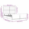 vidaXL Bettgestell mit Kopfteil Blau 140 x 190 cm Stoff