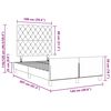 vidaXL Boxspringbett mit Kopfteil Rosa 120 x 200 cm Samt