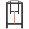 vidaXL Werkbankgestell Mattschwarz und Mattrot 210x50x79 cm Metall