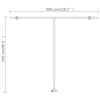 vidaXL Standmarkise Manuell Einziehbar 300x250 cm Creme