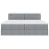 vidaXL Aufbewahrungsbett mit Matratze Hellgrau 180 x 200 cm Kunstleder