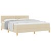 vidaXL Boxspringbett mit Matratze Creme 180 x 200 cm Stoff