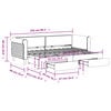 vidaXL Tagesbett Ausziehbar mit Schubladen Hellgrau 80x200 cm Samt