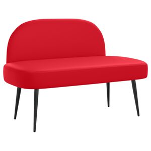 vidaXL Gepolsterte Bank mit R&uuml;ckenlehne Rot 110 x 60 x 76 cm