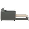 vidaXL Tagesbett Ausziehbar Dunkelgrau 80x200 cm Stoff