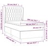 vidaXL Boxspringbett mit Matratze Rosa 90x200 cm Samt