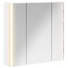 vidaXL Badezimmerspiegelschrank Wei&szlig; 63,5 x 15,5 x 60,5 cm