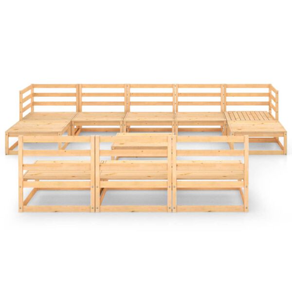 vidaXL 11-tlg. Garten-Lounge-Set Massivholz Kiefer