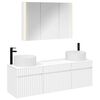 vidaXL Badezimmerschrank-Set 4 stk. Wei&szlig; Holzwerkstoff