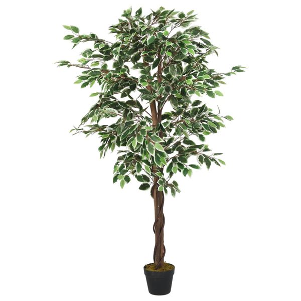 vidaXL Ficusbaum Künstlich 630 Blätter 120 cm Grün