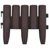 vidaXL Rasenkanten 36 Stk. Braun 10 m PP