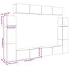 vidaXL 8-tlg. TV-Schrank-Set Wandmontage Artisan-Eiche Holzwerkstoff